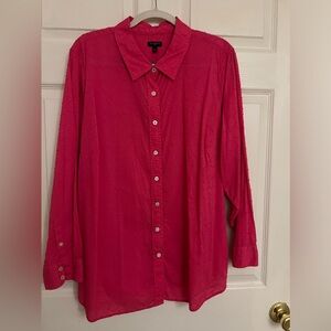 Talbots button shirt with texture